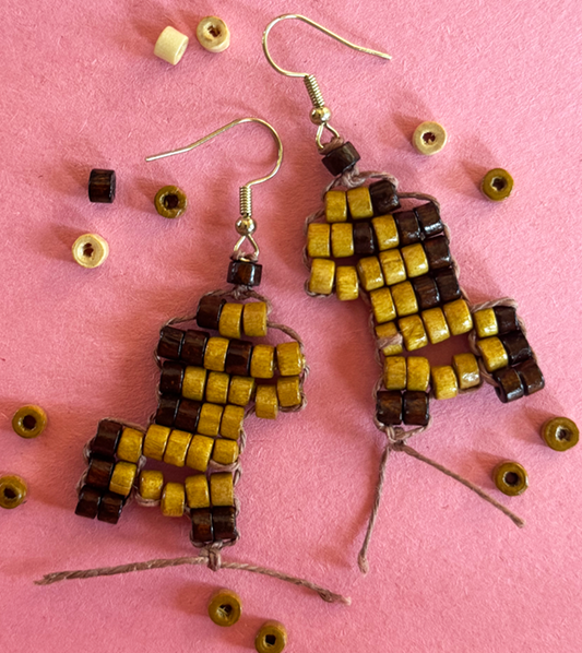 Beaded Pony Earrings